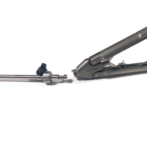 Розбірний голкотримач з V-подібною рукояткою (бранші вигнуті вліво) 5*330