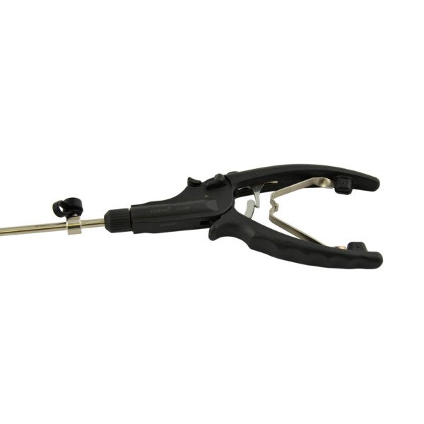 Голкотримач ЛОКЕМЕД з V-подібною пластиковою рукояткою (бранші вигнуті вліво), розбірний, Ф5*330