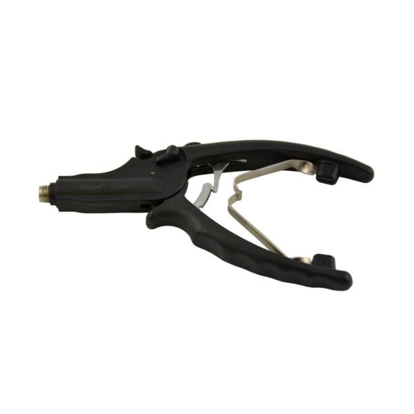 Голкотримач ЛОКЕМЕД з V-подібною пластиковою рукояткою (бранші вигнуті вліво), розбірний, Ф5*330