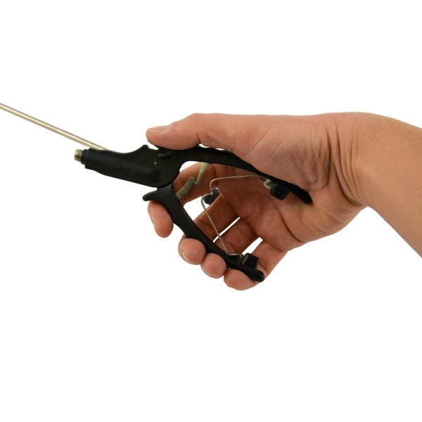 Голкотримач ЛОКЕМЕД з V-подібною пластиковою рукояткою (бранші вигнуті вліво), розбірний, Ф5*330